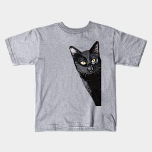 Funny BlackCat Print Kids T-Shirt